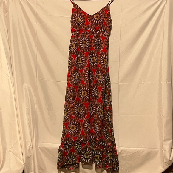 Sz 6 Banana Republic ruffled hem  mod tank maxi dress - Picture 13 of 14